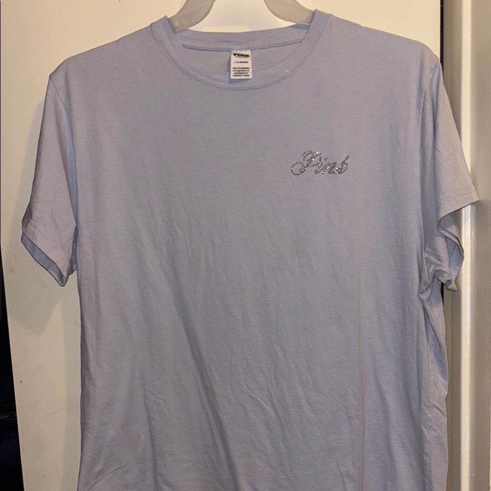 Pink Light Blue Graphic T-Shirt